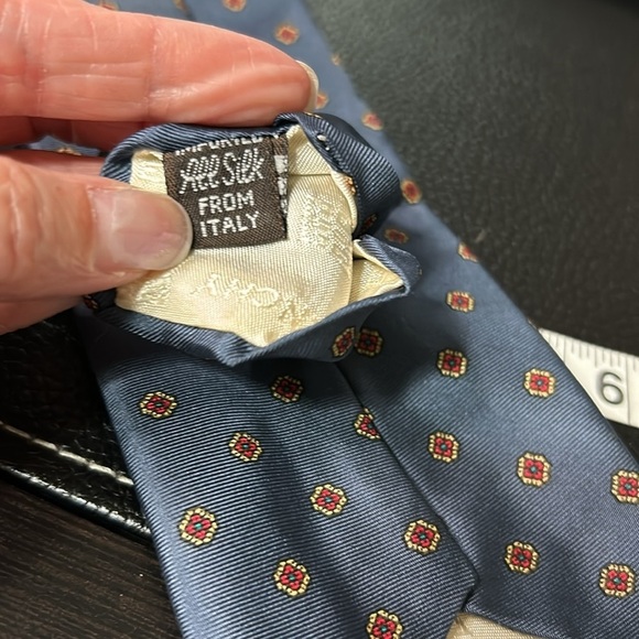 GIVENCHY Monsieur Silk Neck Tie Gray Blue Luxury Simple Minimal Italy - Picture 7 of 8